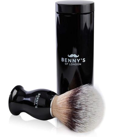 Shaving Brush | Free Travel Case | BENNY'S | Luxury Brush | Gentle Exfoliator | Removes Dirt Dead Skin and Reduce Blemishes | Men's Gift Idea | Creates The Best Shaving Cream Lather | Made in The UK - Buy Online on SooperMarket.com