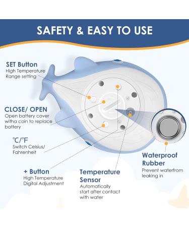 Waterproof Floating BPA-Free Digital Baby Bath Thermometer with Mute Alarm - Bath Time Toy - Buy Online on SooperMarket.com