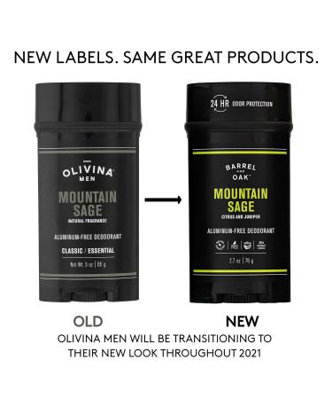 Barrel and Oak - Aluminum-Free Deodorant Deodorant for Men Essential Oil-Based Scent 24-Hour Odor Protection Cedar & Patchouli Blend Gentle on Sensitive Skin (Mountain Sage 2.7 oz 2-Pack) 2.7 Ounce (Pack of 2) - Buy Online on SooperMarket.com