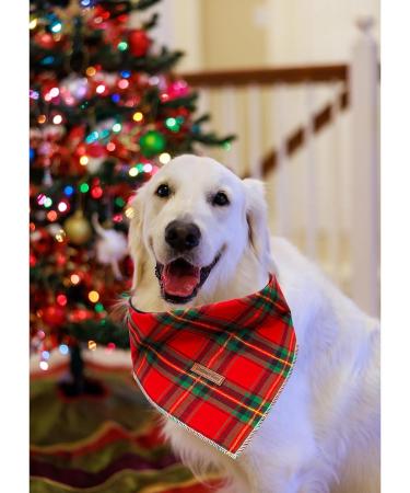 Buy Lionheart Glory Washable Soft Cotton Christmas Dog Neck Towel | Adjustable Checkered Kerchief for Small Dogs - Red-Green (1 Pack) - Buy Online on SooperMarket.com