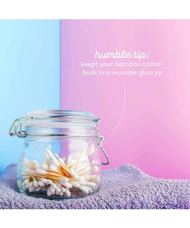Humble Natural Bamboo Cotton Buds - Eco-Friendly Blue - Pack of 6 (600 pcs) | International Shipping Available - Buy Online on SooperMarket.com