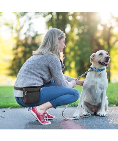 AEMIAO Dog Treat Pouch with Magnetic Closure & Poop Bags - Hands-Free Training Bag, Adjustable Belt - Dark Grey - Buy Online on SooperMarket.com