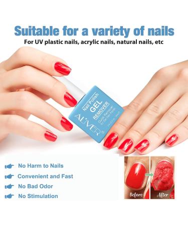 Gel Remover for Nails - 15ML Professional Gel Nail Polish Remover with Cuticle Pusher and Nail Polish Scraper Soak-Off Gel Nail Polish Kit Quick & Easy Peel Off Nails Polish In 2-5 Minutes 01 - Buy Online on SooperMarket.com