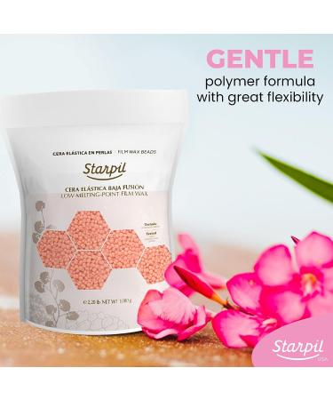 Starpil Wax 1000g Pink Hard Wax Beans - Painless Hair Removal for Face, Bikini, Brazilian - Stripless Wax Beads - Low Temp Polymer Blend - 2.2lb Pack - Buy Online on SooperMarket.com