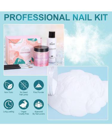 Cooserry 6oz Acrylic Nail Powder and Monomer Liquid Set - Clear Nail Kit with Professional Brush for French Nail Art - Perfect Christmas Gift - Buy Online on SooperMarket.com