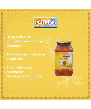 Buy ASHOKA Pickled Garlic Multipack (6 x 500g) - Authentic Indian Spice | International Shipping Available - Buy Online on SooperMarket.com