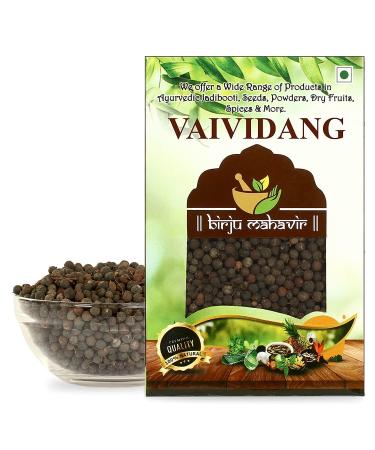 AOZA BIRJU MAHAVIR VaividangBai BidangVidangaEmbelia RibesFalse Black Pepper Natural 100 Gram (BMKB-186)
