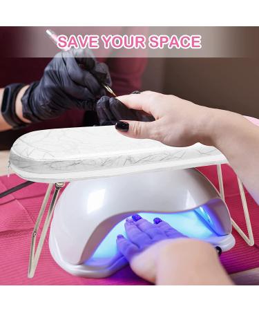 Professional Coldairsoap Nail Pillow Hand Rest & Holder - White Microfiber Leather Arm Stand for Manicure Art DIY at Nail Salons - Buy Online on SooperMarket.com