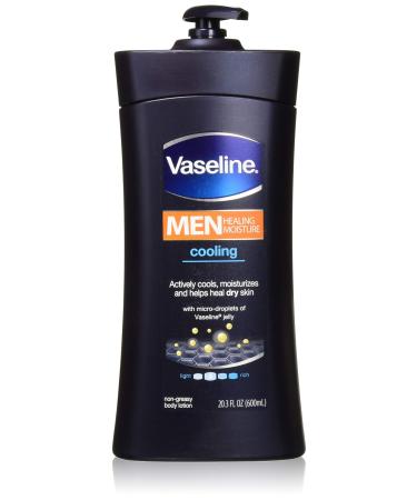 Vaseline Mens 24-Hour Moisture Lotion Cooling 20.3oz (6 Pack)