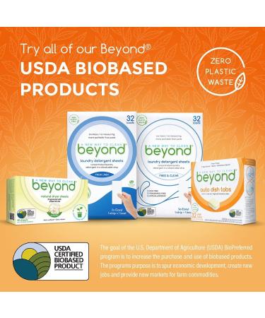 Beyond Natural Dishwasher Tablets - Fragrance & Dye Free - Certified Biobased - 32 Count - Buy Online on SooperMarket.com