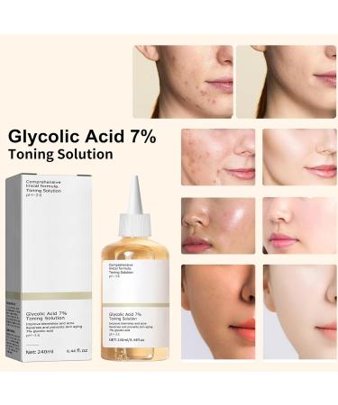 Glycolic Acid 7% Toning Solution with Hyaluronic Acid - Exfoliate, Brighten, and Rejuvenate - 240ml - Buy Online on SooperMarket.com