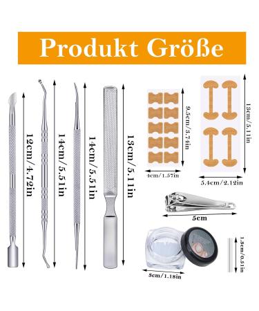 105-Piece Ingrown Toenail Tool Set | Complete Pedicure Kit with Correction Stickers Nail Tongs & Files for Perfect Toenail Care - Buy Online on SooperMarket.com