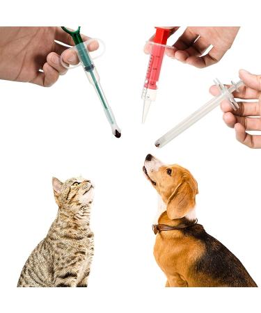 Pet Cat and Dog Pill Shooter Syringe Dispenser - Reusable Liquid Feeding for Small Animals | 3 Styles - Buy Online on SooperMarket.com