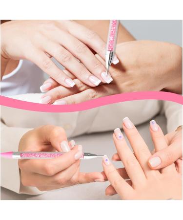 LLMSIX Rhinestones Picker Tool Dual-Ended Wax Pencil Pen Rhinestone Picker Dotting Pen Rhinestones Applicator with 4 Wax Tips and Twizzer for Gem Stone Jewelry Nail Art DIY Craft (Pink) - Buy Online on SooperMarket.com