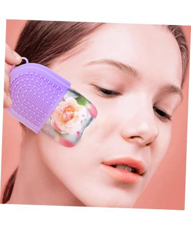 Beauty Face Ice Tray & Icing Roller - Silicone Face Massage Tool for Radiant Skin - 13x6.5x5.5CM - Violet - Buy Online on SooperMarket.com