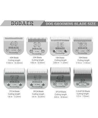 Premium 7F/5F/4F/3F Ceramic Blades for Dog Hair Clippers - Compatible with Moser Heiniger Andis and Wahl A5 Series - Adjustable Cutting Length 1/8 to 1/2 - International Shipping Available - Buy Online on SooperMarket.com