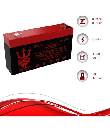 Neptune NT613 6V 1.3Ah Replacement SLA Battery for PE6V1.2F1 - Reliable Emergency Lighting Solution | International Shipping - Buy Online on SooperMarket.com