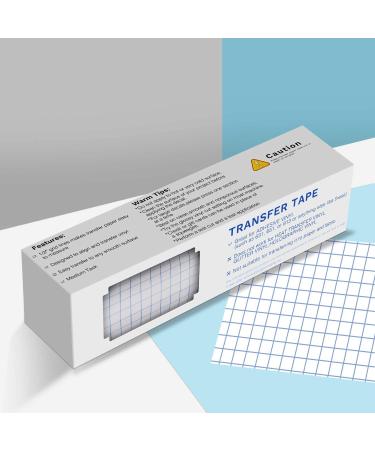 JANDJPACKAGING Transfer Tape for Vinyl - 12 x 50 FT w/Blue Alignment Grid for Adhesive Vinyl - Medium Tack Vinyl Transfer Tape for Silhouette Cameo - Buy Online on SooperMarket.com