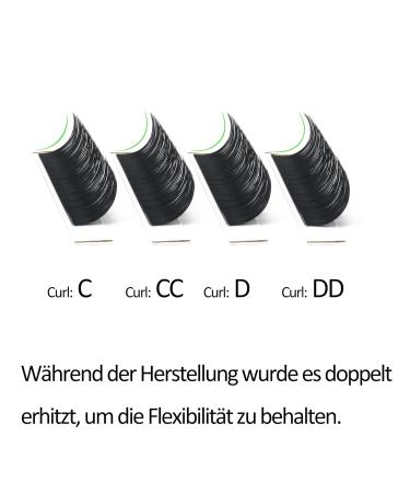 Flat Lashes 0.15 & 0.20 | C CC D DD Curl Eyelash Extensions | Matt Black 8-15mm Mix | 1-Pack BM-C-0.20-9mm - Buy Online on SooperMarket.com