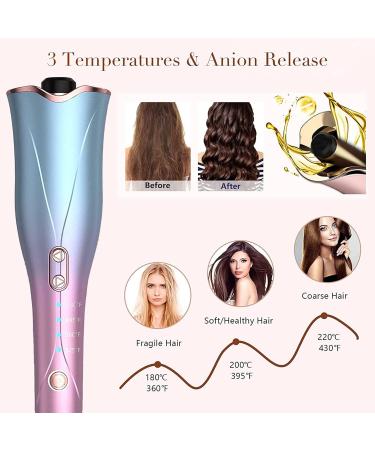 Rehomy Auto Rotating Curling Wand Hair Curler with 1 Rotating Barrel & 4 Temps & 3 Timer Auto Shut-Off for Hair Styling - Buy Online on SooperMarket.com