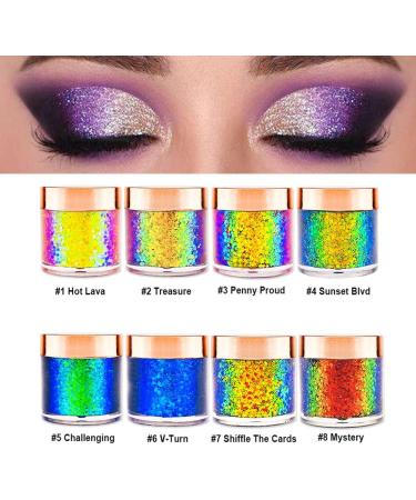 GL-Turelifes Chameleon Body Glitter Gel Set - Sparkling Chunky Glitter for Eyes, Face, Lips & Body - Festival Cosmetic Glitter - Long Lasting - 2 Pack - Buy Online on SooperMarket.com