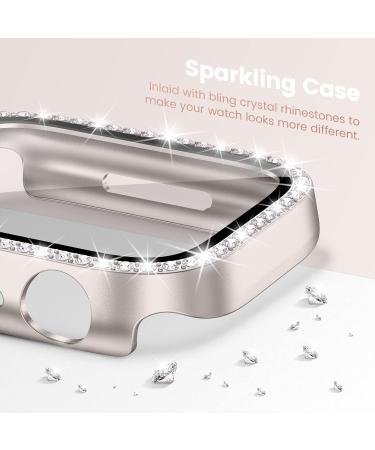 Goton Bling Case for Apple Watch 40mm SE Series 6 5 4 | 2-Pack Women's Glitter Diamond Rhinestone Screen Protector Bumper Cover | Starlight+Rose Gold - Buy Online on SooperMarket.com