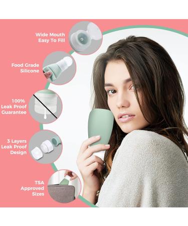 14 Pack Leak Proof Travel Bottles Set - 3oz Squeeze Bottles for Toiletries - Ideal for Shampoo, Body Wash, Lotion - Travel Size Accessories Kit for Hotel, Gym, Bathroom - Buy Online on SooperMarket.com