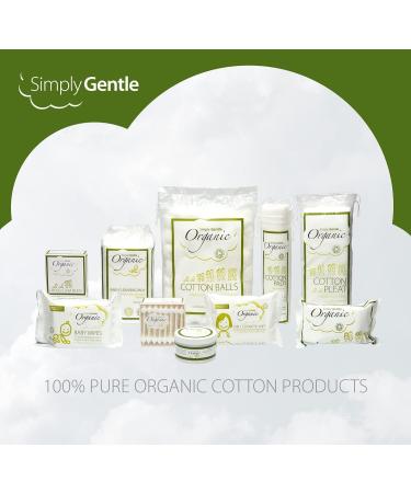 Simply Gentle Organic Cotton Pads Dual sided - Sealed Edges - Low Lint - 100% Organic Cotton Wool 100 Count (Pack of 6) - Buy Online on SooperMarket.com