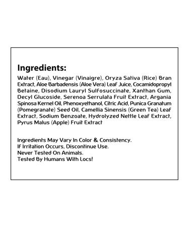 Made For Locs Vegan Apple Cider Vinegar Shampoo - 8 oz | Sulfate-Free Natural Cleanser for Healthy Locs - Buy Online on SooperMarket.com
