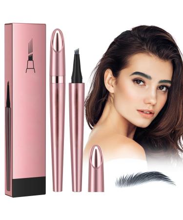 Microblading Eyebrow Pencil Kaluofan Microblading Eyebrow Pen Eyebrow Pencil Microblading Long-lasting Waterproof Creat Natural and Unique Makeup Look(Gray) Grey