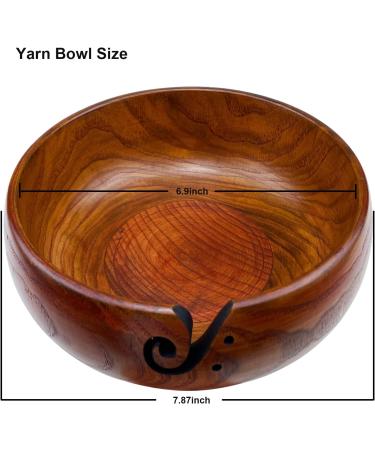 Handmade Rosewood Yarn Bowl Holder - X-Large Size for Knitting & Crochet - Perfect Gift for Mother's Day & Christmas - Buy Online on SooperMarket.com