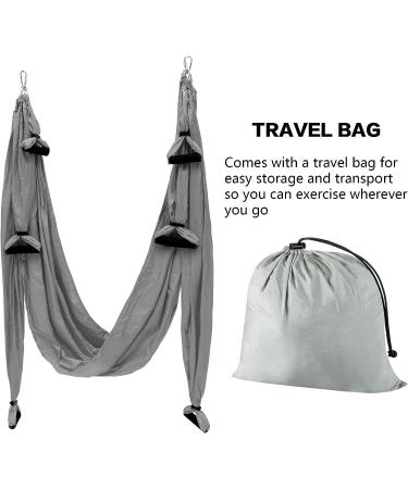 Maxwelly Aerial Yoga Swing Hammock Grey - Gym & Home Fitness Inversion Tool - Buy Online on SooperMarket.com