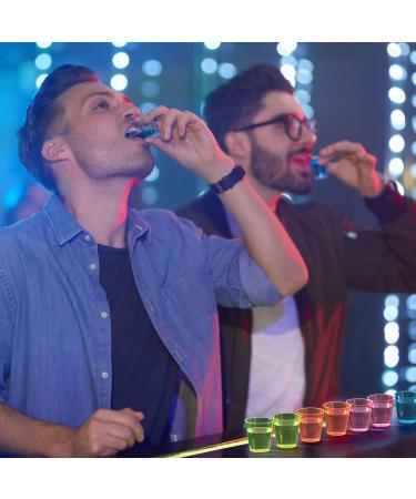 MATANA 300 Neon Plastic Shot Glasses - 1oz Party Shot Cups for Wine Tasting, Condiments, Sauce, Jello Shots & More - Sturdy & Reusable - Buy Online on SooperMarket.com