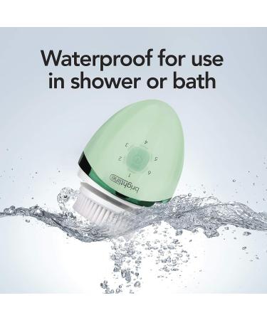 Brightline Sonic Rechargeable Electric Facial Cleansing Brush System | 6 Intensity Settings | 3 Scrub Brush Heads | Green - Buy Online on SooperMarket.com