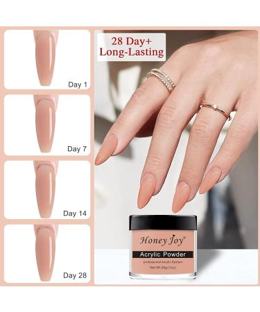 28g Acrylic Powder Set - White, Clear, Black, Nude | Professional Nail Extension System - HJ-NAP016 (No.17) - Buy Online on SooperMarket.com