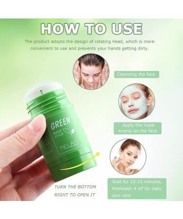 KASTU Green Tea Face Mask Stick - Deep Cleanse and Moisturizing Formula for All Skin Types - Buy Online on SooperMarket.com