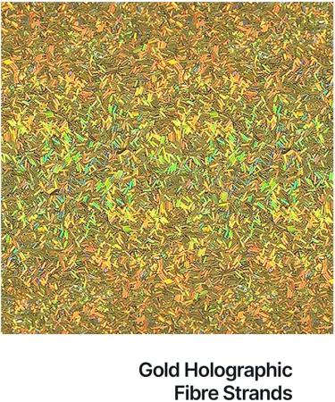 Hemway Premium Ultra Sparkle Glitter 100g - Gold Holographic Fibre | Arts, Crafts, Nails, Cosmetics, Resin | 3.5oz Metallic Flake - Multi Purpose, Festival Ready - Buy Online on SooperMarket.com
