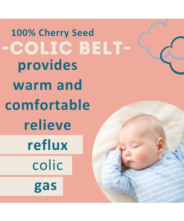 Baby Colic & Gas Relief Wrap - 100% Cherry Seed - Soothing Pink Baby Belt for Natural Calmness - Buy Online on SooperMarket.com