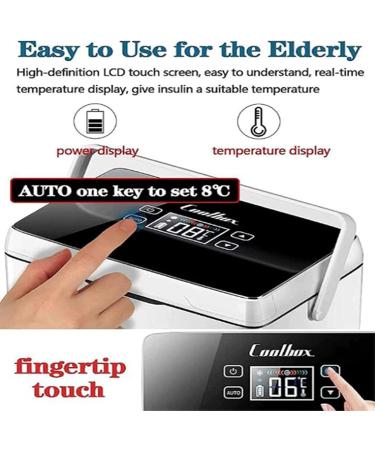 Portable Insulin Cooler Box Rechargeable Car Travel Refrigerator LCD Display Super Large Capacity for Insulin Interferon Growth Hormone Touchsupercapacity-triplebattery - Buy Online on SooperMarket.com
