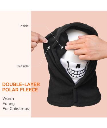 Kids Washable Fleece Balaclava Ski Mask - Windproof Winter Hat with Face Cover for Boys/Girls - Medium Size - Buy Online on SooperMarket.com