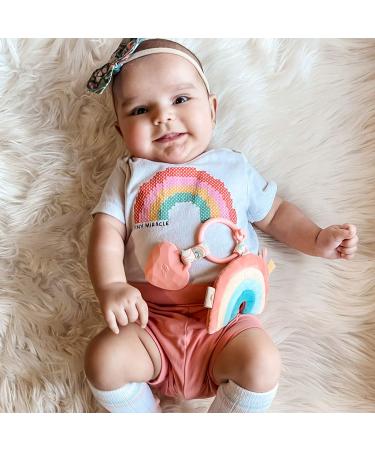 Itzy Ritzy Macy the Rainbow Plush Pal & Silicone Teether for 0+ Months - Soft & Safe Baby Toy - Buy Online on SooperMarket.com