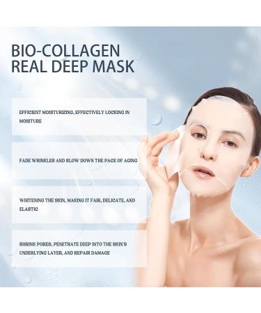 Grgowe 8PC Bio-Collagen Real Deep Mask Collagen Mask for Face Overnight Biodance Bio Collagen Face Mask Overnight To Resist Wrinkles And Fine Lines Moisturise And Moisturise - Buy Online on SooperMarket.com