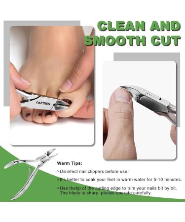 Professional Cuticle Nippers Precision Manicure Nail Clippers Stainless Steel Scissors Thick and Ingrown Nails Hospital Grade Podiatry Tool - Buy Online on SooperMarket.com