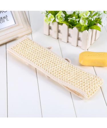 Plant Hemp Loofah Back Scrubber Strap | Exfoliating Shower Massage Tool for Men and Women - Skin Care Bathing Accessories - Buy Online on SooperMarket.com