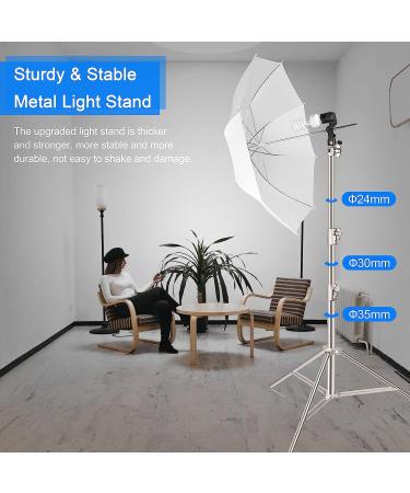 EMART 9.2ft Stainless Steel Light Stand - Heavy Duty Tripod Stand for Studio Softbox, Monolight, Umbrella, and More - Photography 1 Pack - Buy Online on SooperMarket.com