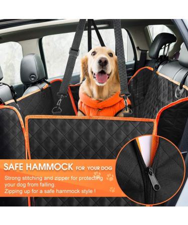 Waterproof Dog Car Seat Cover | Scratchproof Pet Hammock with Side Flaps | Washable Nonslip Backseat Protector for Cars, Trucks, SUVs - Grey - Buy Online on SooperMarket.com