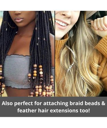 Set of 5 Wooden Loop Needle Threaders for Hair & Feather Extensions - Hair Extension Tool for Microlink Beads and Feathers - Buy Online on SooperMarket.com