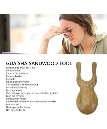 Portable Sandalwood Gua Sha Massager - Ergonomic Multifunctional Tool for Face & Body Tension Relief | International Shipping Available - Buy Online on SooperMarket.com