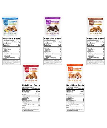 Peaceful Squirrel Variety Cooper Street 5-Pack - All Natural Nut, Dairy, and Soy Free Twice Baked Cookies - Low Sugar and Calorie - 5 Flavors - 5 Bags, 5 Ounce - Buy Online on SooperMarket.com