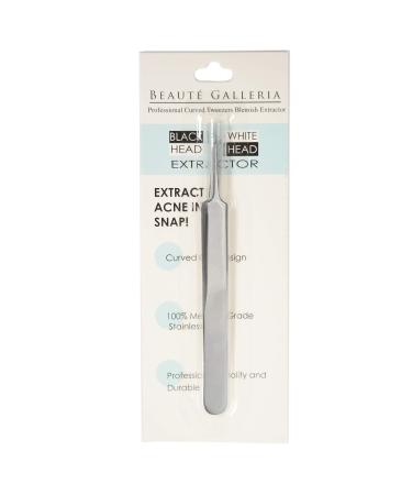 Beaute Galleria Premium Stainless Steel Bend Curved Blemish Extractor Tool for Remove Comedones Whitehead Blackhead Acne Pimple
